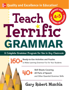 Teach Terrific Grammar, Grades 4-5 (Mcgraw-Hill Teacher Resources)